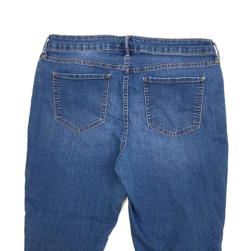 Old Navy Super Skinny Mid rise‎ Women's size 14 Medium Wash Blue Denim jeans - Picture 2 of 4